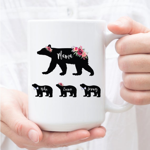 Personalized Mama Bear Coffee Mugs
