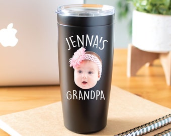 Baby Photo Gift, Baby Photo Tumbler for Grandpa, Baby Face Gift Cup, Personalized Photo Gift for Grandpa, Fathers Day Gift, Christmas Gift