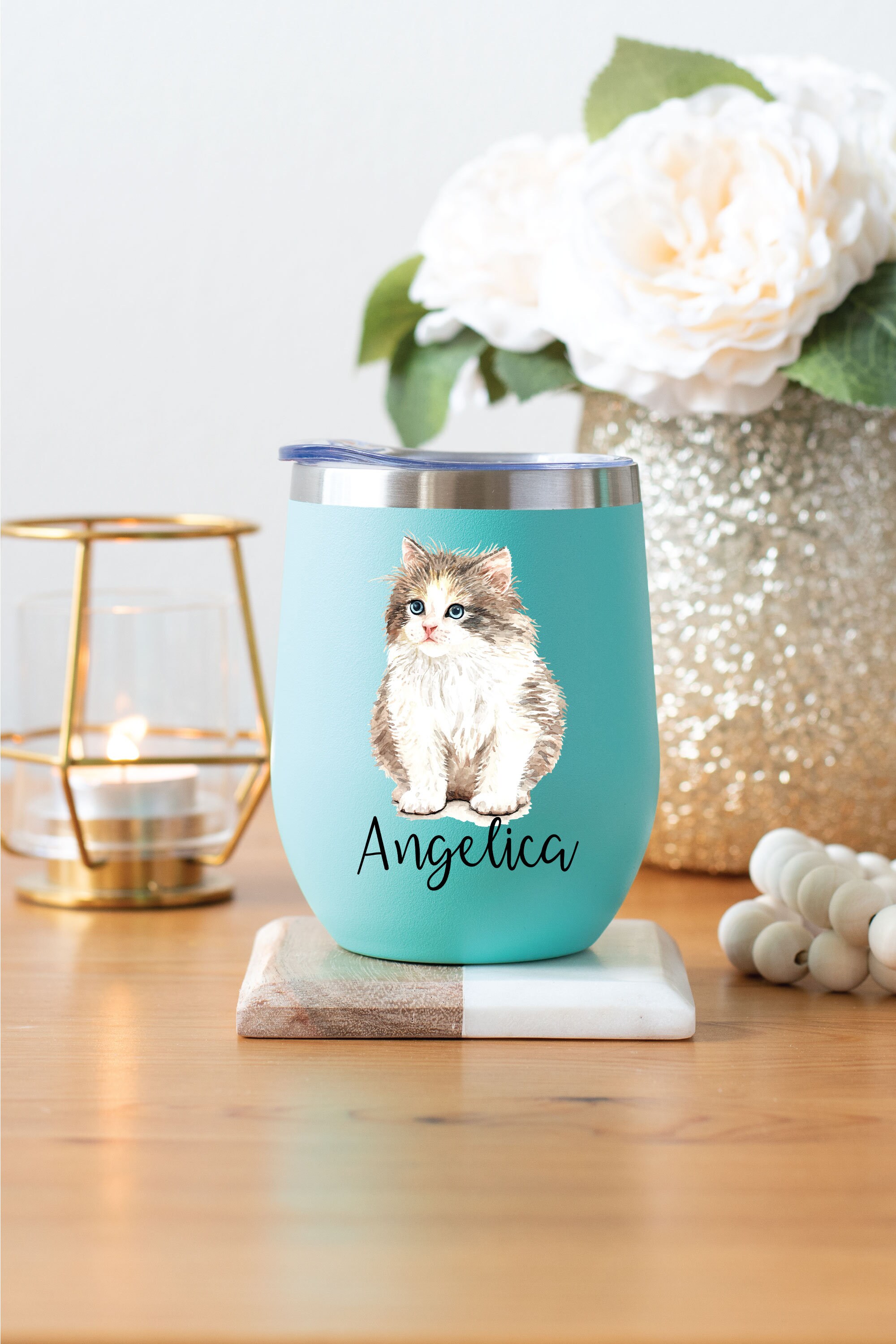 Cat Gifts for Cat Lovers Cat Themed Birthday Cat Tumbler Etsy UK