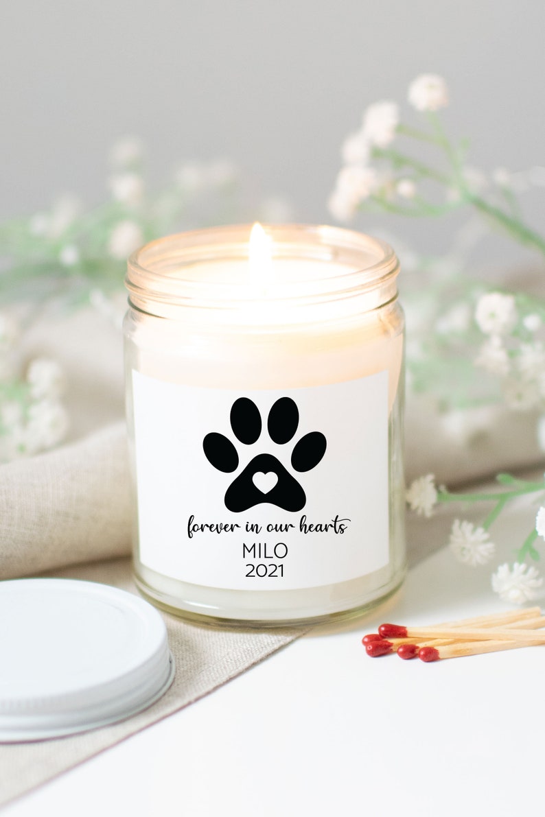 Personalized Pet Memorial Candle Custom Dog Loss Candle Etsy