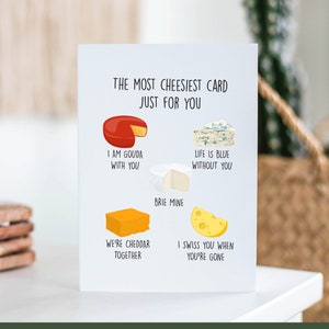 Cheesy Valentine's Day Card, Anniversary Card, Funny Greeting Card for him, her