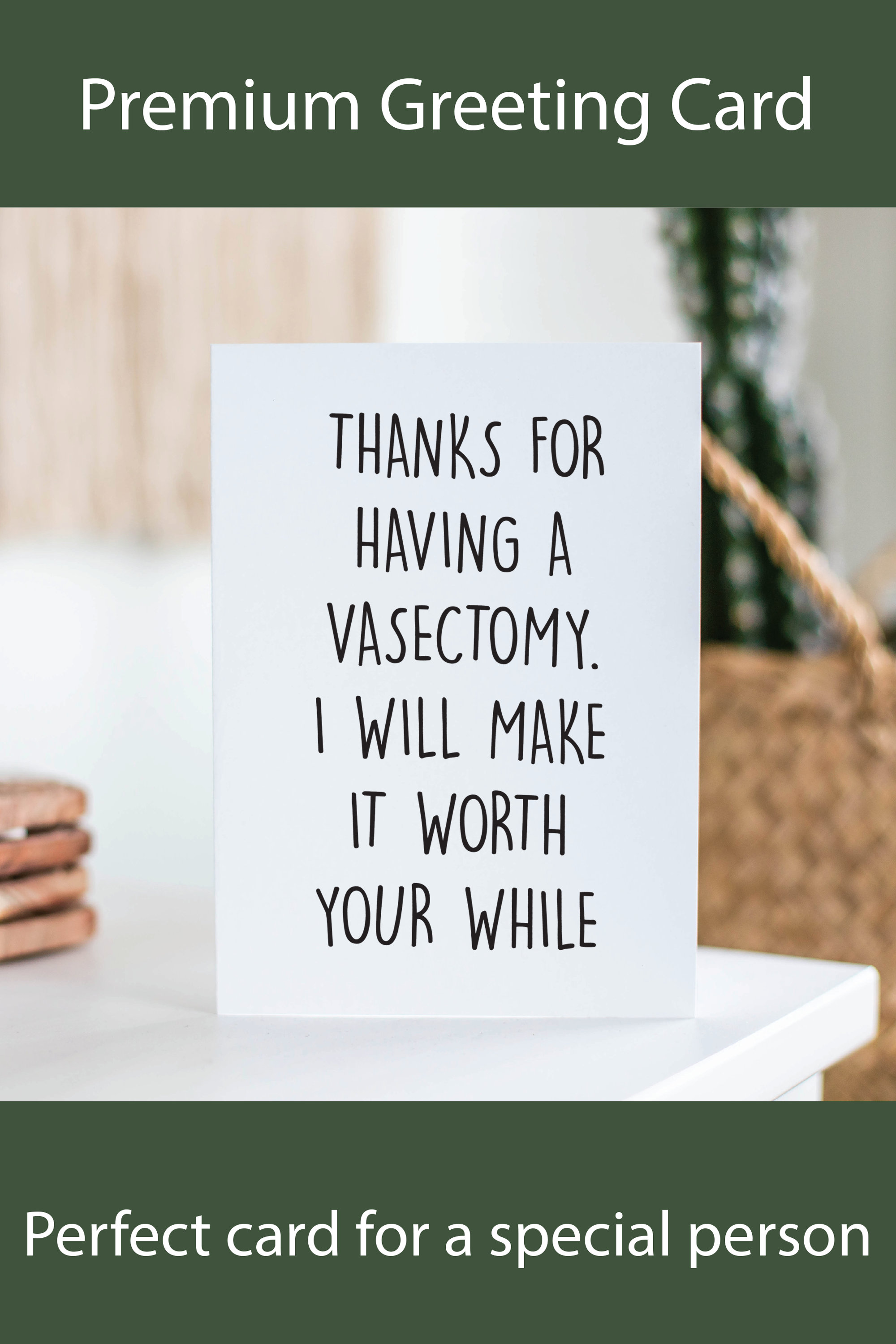 Thanks for Having a Vasectomy Card for Him, Happy Vasectomy Card Gift for  Husband -  Singapore