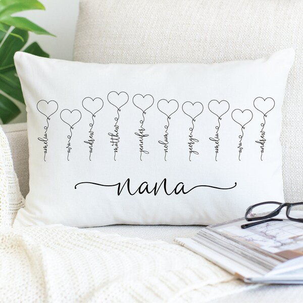 Custom Mother's Day Gift for Nana, Gift for Nana from Grandchildren, GrandKids Name Pillow, Christmas Gift for Nana, Birthday Day Gift