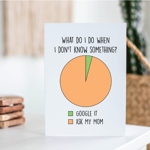 Ask My Mom, Funny Gift for Mom, Mom Gift, Mom Birthday Card, Best