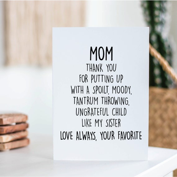 Mothers Day Card for Mom Card for Mum Mom Birthday Card - Etsy Canada