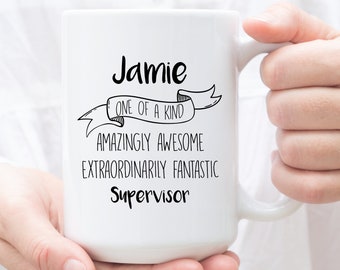 gift ideas for dissertation supervisor Personalized Coffee Mug for Supervisor, Custom Gifts for Supervisor, Perfect Christmas Present for Supervisor