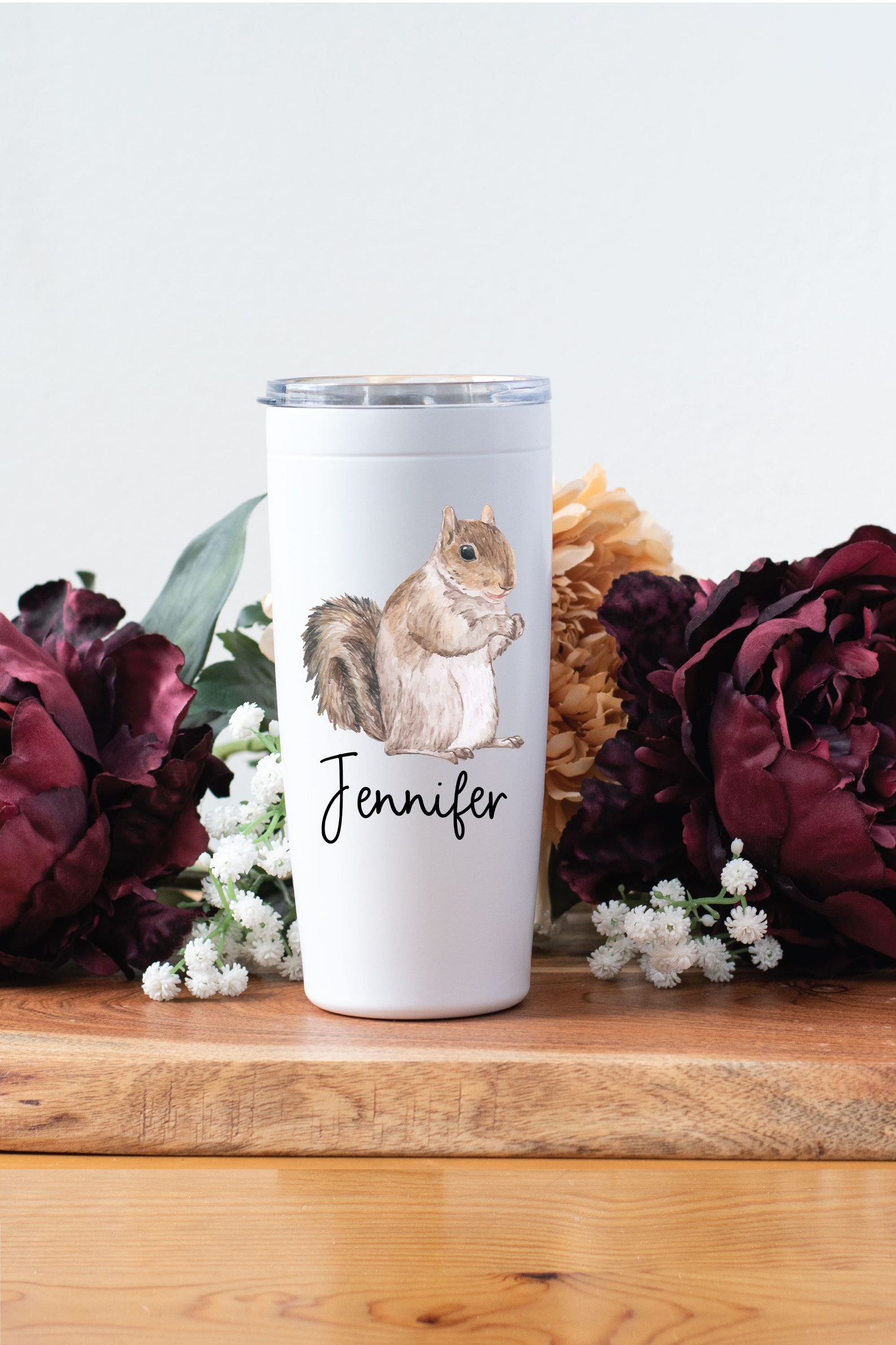 Squirrel Tumbler, Squirrel Gifts for Squirrel Lovers, Personalized