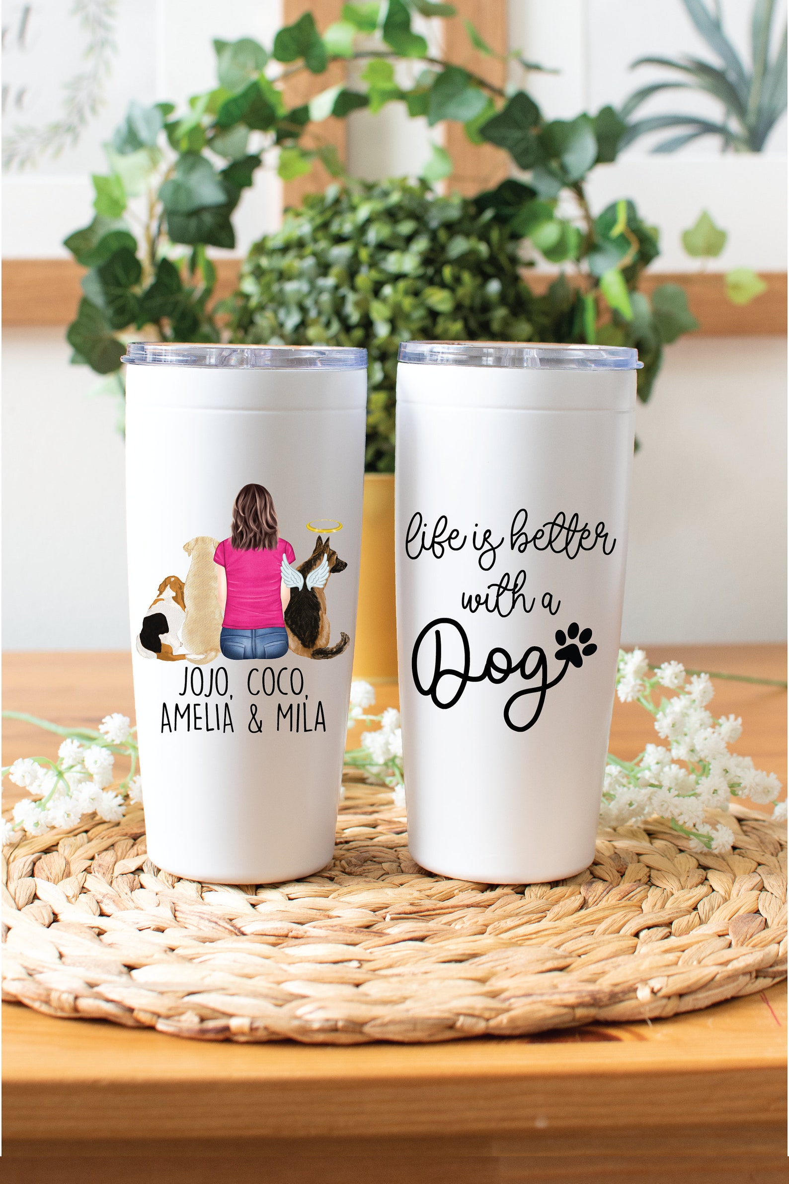 Custom Dog Lover Gift Personalized Dog Tumbler Gift for Dog Etsy
