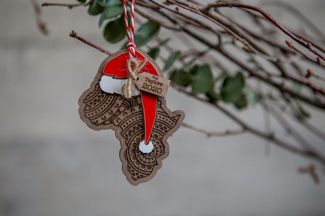 Personalised Africa Christmas Decoration - Etsy UK