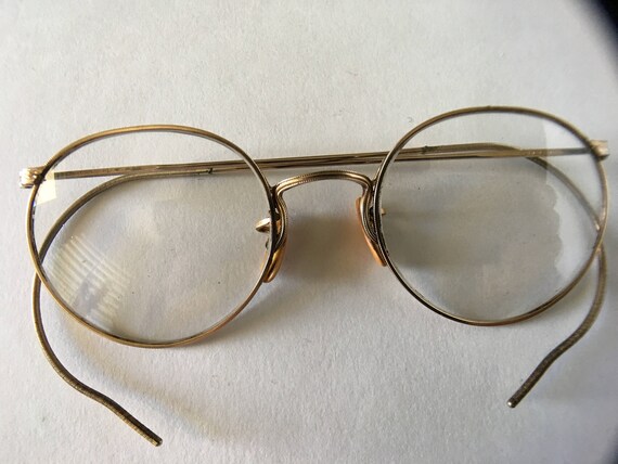 Gold Filled Round wire rim Glasses - image 2
