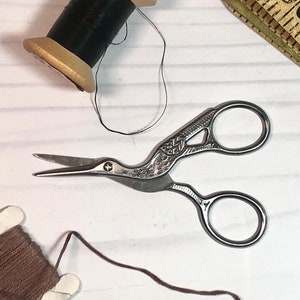 Stork Scissors - Beautiful, Sharp Embroidery Thread Scissors for Needlework. Ornate, Decorate, yet Functional Scissors (Australia Seller)