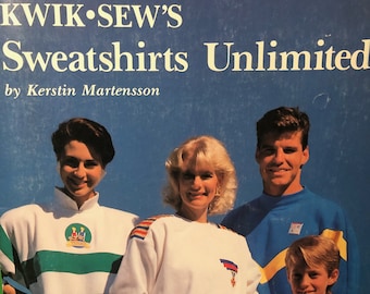 Kwik Sew - Sweatshirts Unlimited - Easy Sewing for Beginners Sewing Book for the whole family. Australia Seller