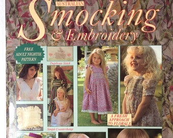 Issue 20 Australian Smocking and Embroidery Magazine, 1992. Heirloom Sewing Patterns from Australia.  Australia seller