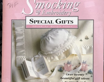 Smocking & Embroidery Magazine Special Gifts Issue - New Baby Gifts, Wedding Album, Coathangers. Australian Seller