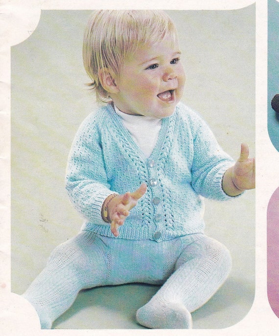 Free knitting pattern baby cardigan with cables