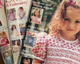 Scegli tra i numeri 70-79 della rivista Smocking & Embroidery. Modelli di ricamo lento e smocking per bambine. (Venditore australiano)
