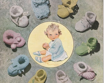 Soft Crib Shoes Knitting Pattern, Digital Download, Booties Pattern, Mittens, Bonnets, Take Home Outfit Instant Download - 32 Designs