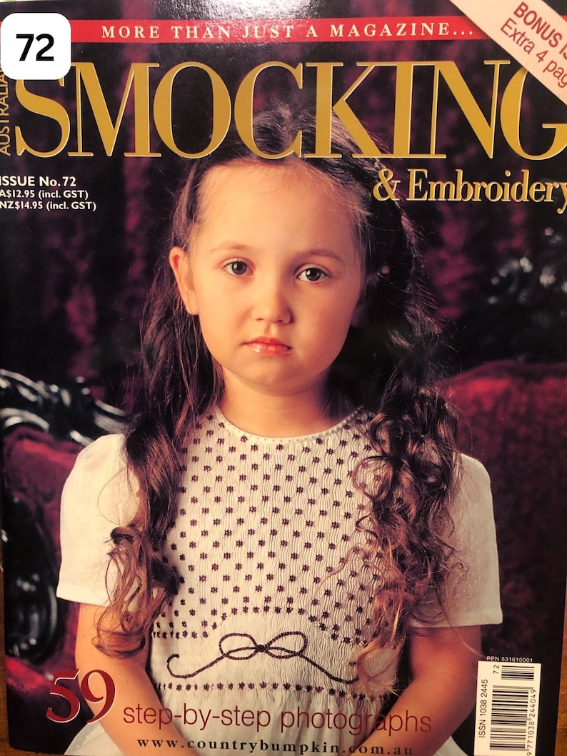 Choose from Issues 70 79 Australian Smocking & Embroidery Magazine. Slow Stitching, Smocking Patterns for Girls. Australian Seller image 3