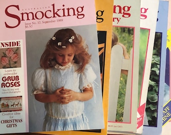 Choice of 10 - 19 Issue of Smocking & Embroidery Magazine Australia. Slow Stitching, Smocking Patterns for Girls. (Australian Seller)
