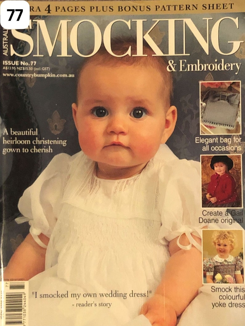 Choose from Issues 70 79 Australian Smocking & Embroidery Magazine. Slow Stitching, Smocking Patterns for Girls. Australian Seller image 8