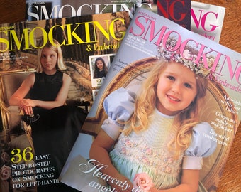 Select from Issues 60 - 69 Smocking & Embroidery Magazine Australia. Slow Stitching, Smocking Patterns for Girls. (Australian Seller)