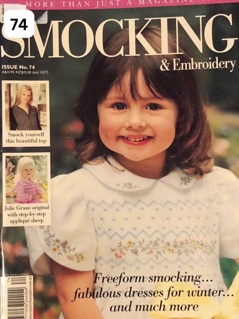 Choose from Issues 70 79 Australian Smocking & Embroidery Magazine. Slow Stitching, Smocking Patterns for Girls. Australian Seller image 5