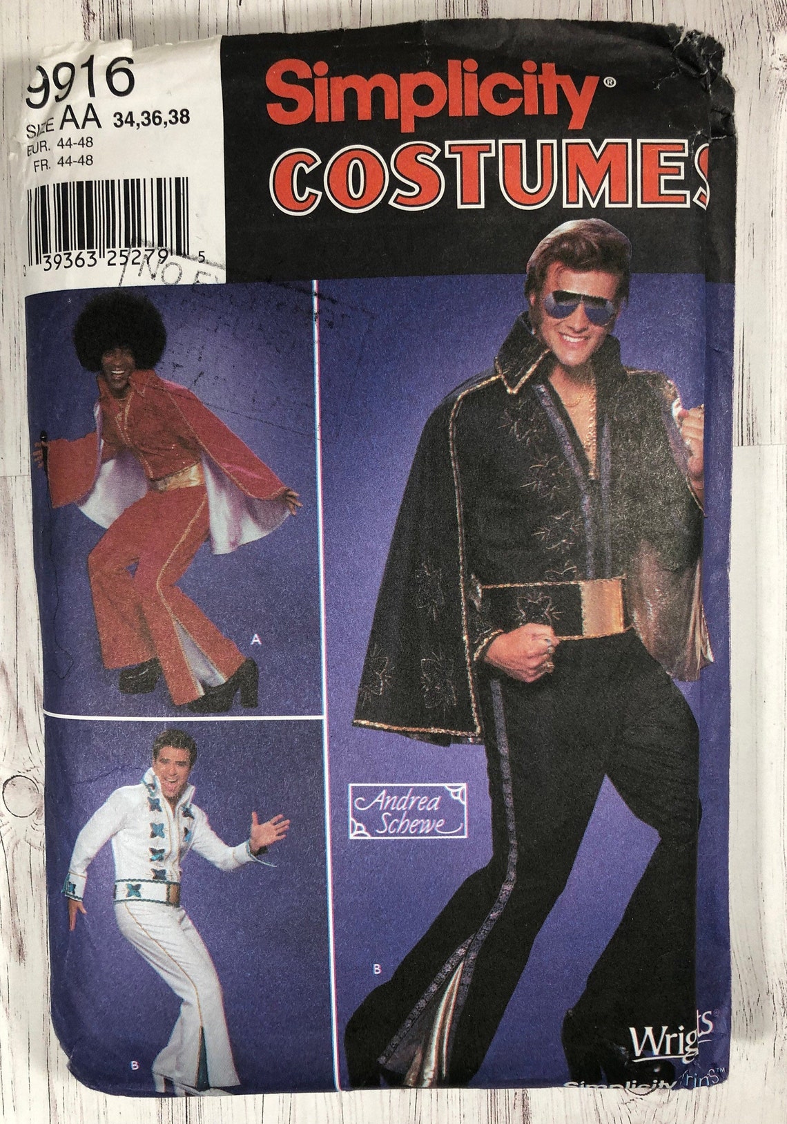 Elvis Presley Costume Sewing Pattern for Men Size 34 36 38 Etsy