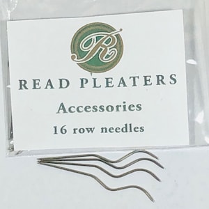 Agujas de repuesto originales para plisadores Read Pleather de 16 hileras - Disponibles en varios tamaños. También compatibles con plisadores Newell y Pullen.