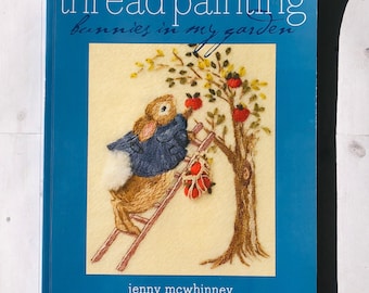 Libro di ricamo con pittura a filo: Coniglietti nel mio giardino - Jenny McWhinney