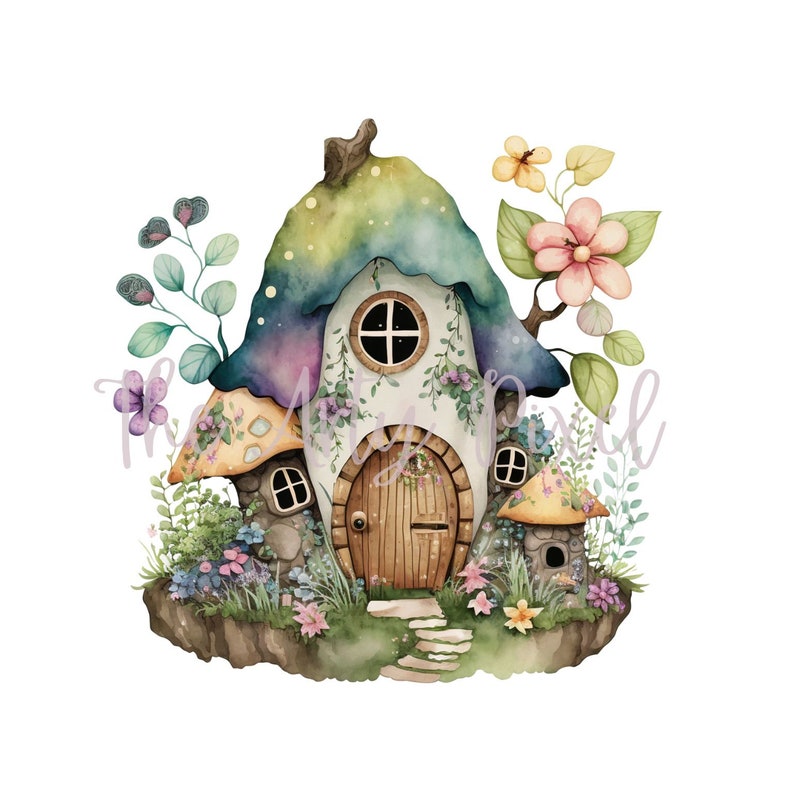 Fairy Watercolor Clipart Whimsical PNG Bundle Magical Fairy - Etsy