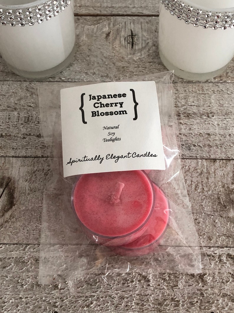 Soy Tealight Natural Tealight Home Decor Japanese Cherry Blossom Tealight