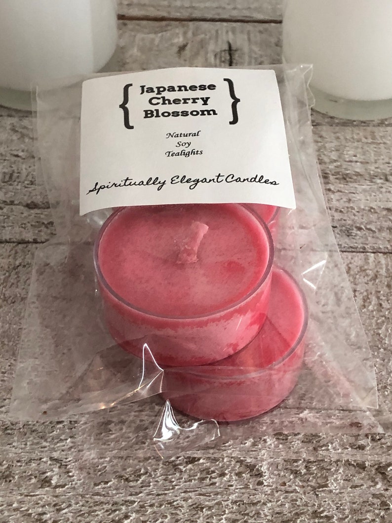 Soy Tealight Natural Tealight Home Decor Japanese Cherry Blossom Tealight