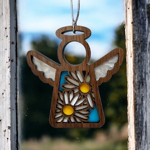 Daisy Angel Keepsake Suncatcher Ornament