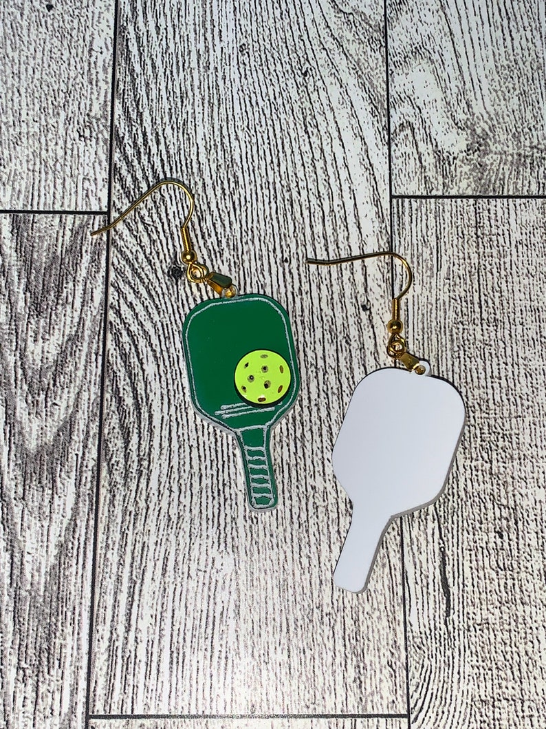 Pickleball Paddle Charm Dangle Earrings main image 1