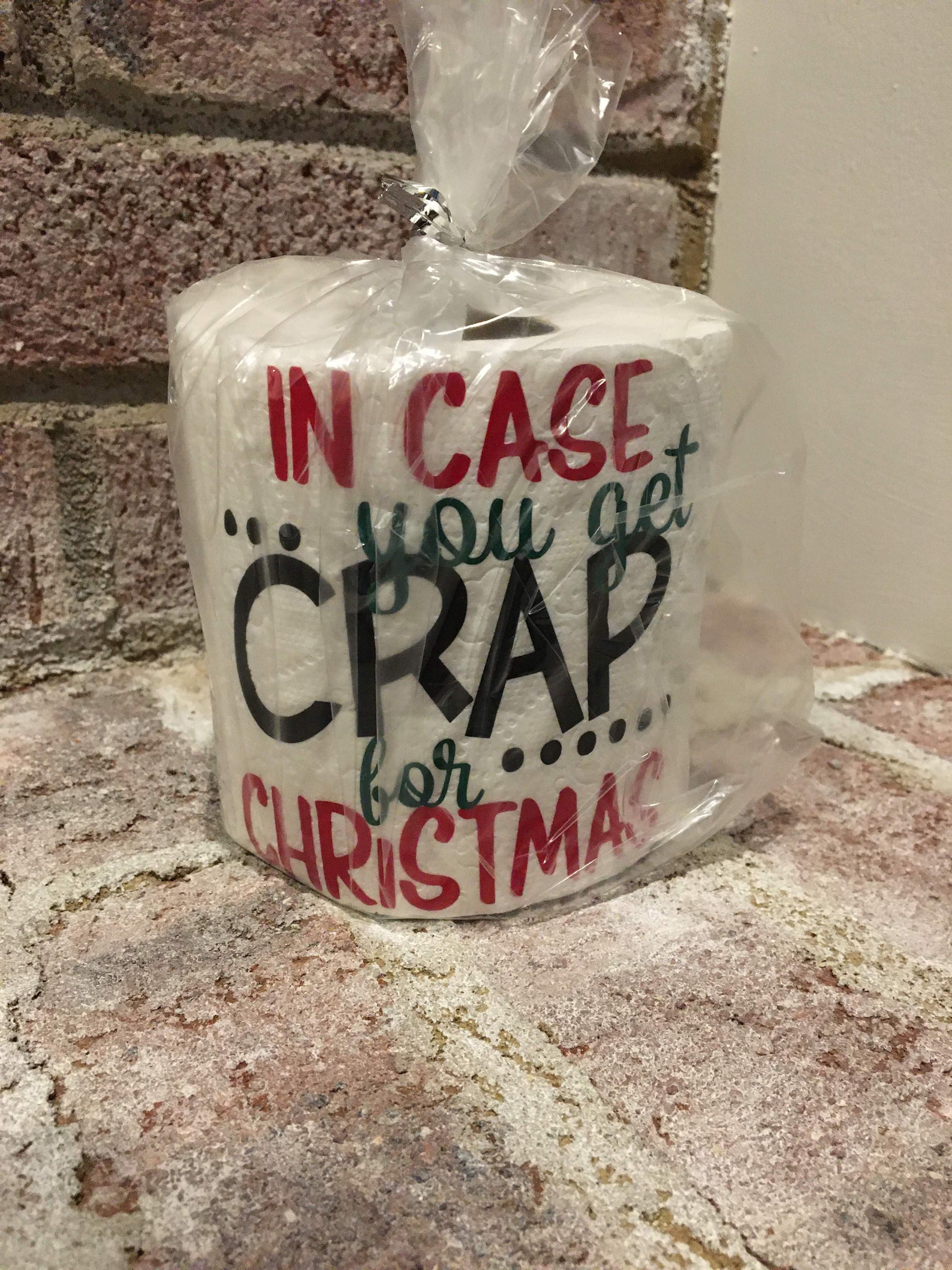 Toilet Paper Gag Gift Funny Christmas Sayings Etsy