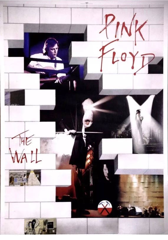 1980s Pink Floyd the wall live sealed poster lithographed by Etsy