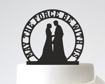 star wars cake topper, star wars wedding topper, personalized topper, star wars, mr & mrs topper