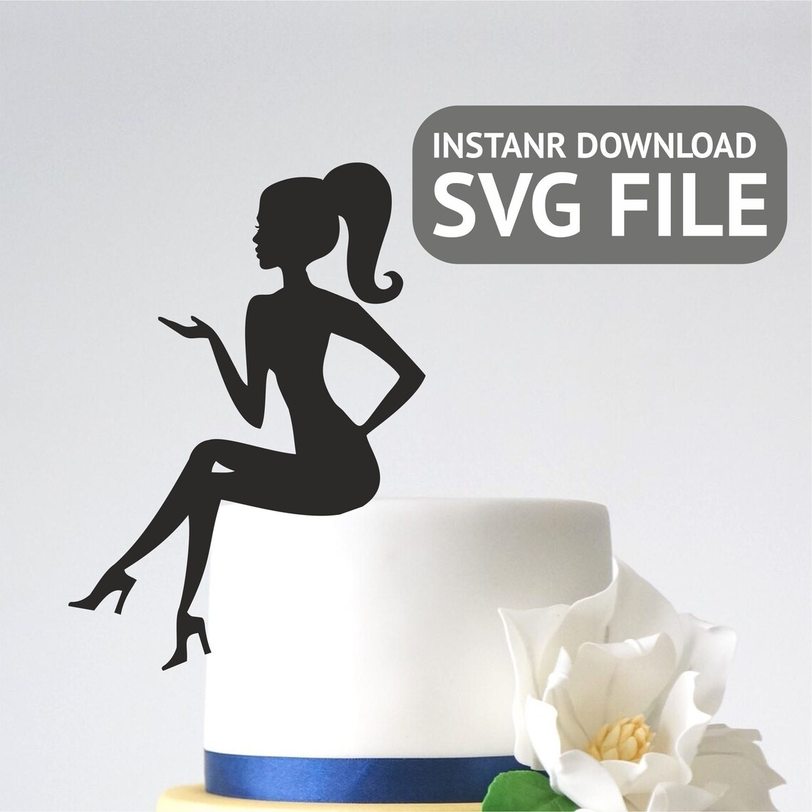 Girl Cake Topper for Laser or Paper Cutting PDF SVG PNG. Etsy Canada