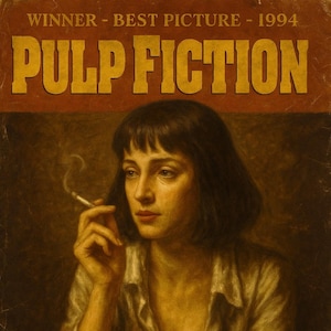 Vintage Pulp Fiction Poster – Noir Woman with Cigarette Wall Art | Cinematic Retro Oil Painting Style | 11x14 Poster Print Shipped!