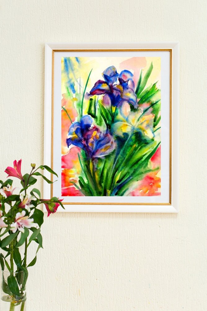 Abstract Flowers Abstract Watercolour Flowers Original - Etsy