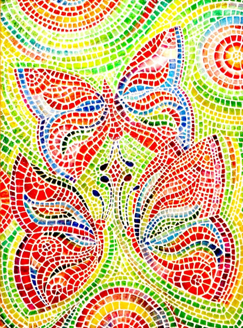 Mosaic art Mosaic wall art Mosaic Mural Large mosaic artwork Etsy