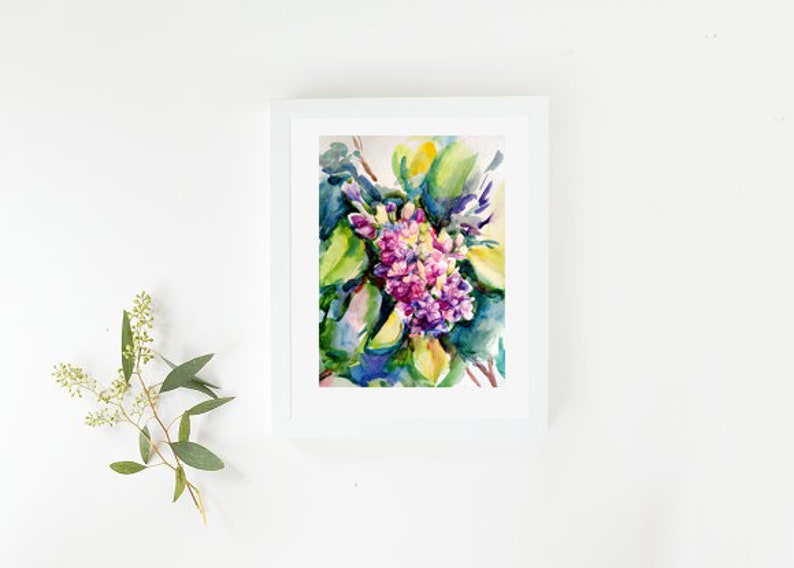 Bright Wall Art Abstract Garden Art Flower Farmhouse Wall Art Etsy