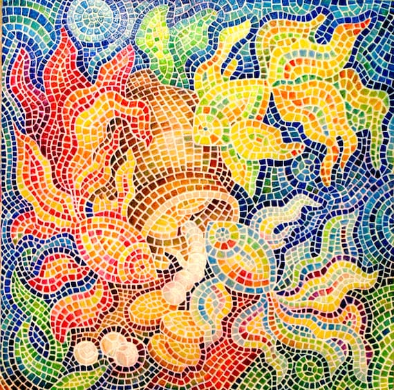 mosaic wall art panel