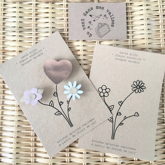 Carte Bijou Fleurs Damour Bouquet Durable