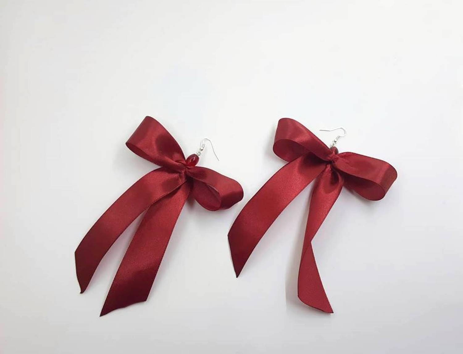 Satin Bows, Silk Bow, Red Satin Bow, Pink Bow, Mint Color Bow