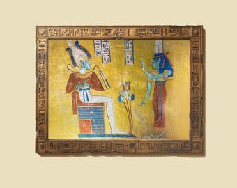 Osiris and Isis – Ancient Egyptian Wall Relief, Valley of the Queens - Fine Art Print, Framed or Digital Download