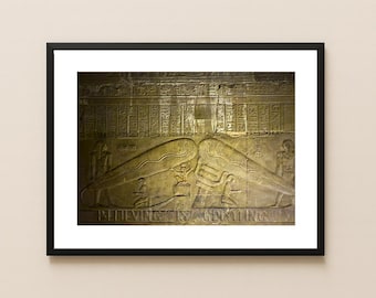 Dendera Light Relief Art – Temple of Hathor, Egypt - Fine Art Print, Framed or Digital Download