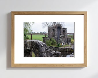 St. Brigid’s Well & Statue – Fine Art Print Framed or Digital Download of Sacred Site, Kildare – Celtic Spirituality Photography