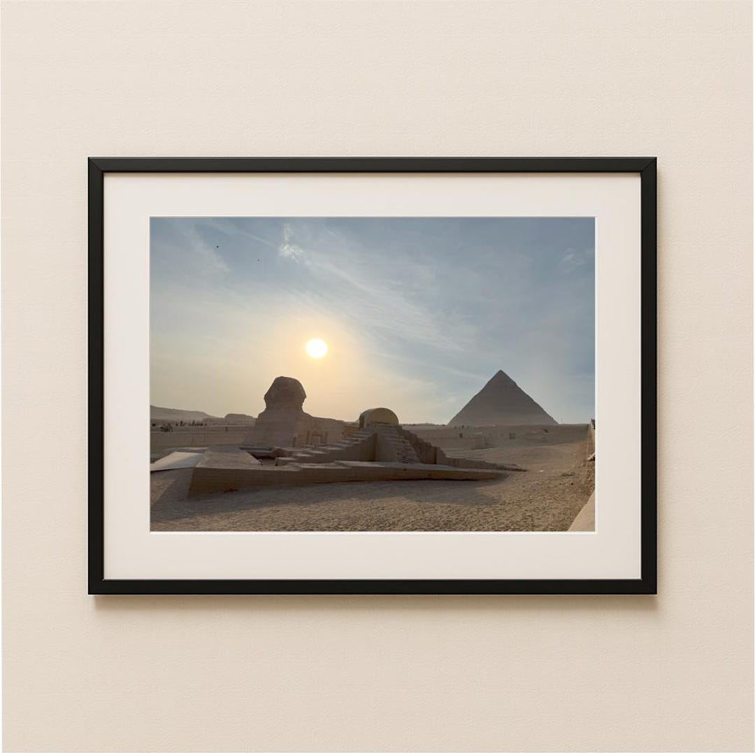 Reproduction encadrée du Grand Sphinx de Gizeh par National Geographic