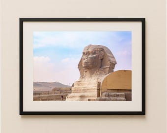 The Great Sphinx of Giza – Side Profile with Gentle Sky - Fine Art Print or Digital Download